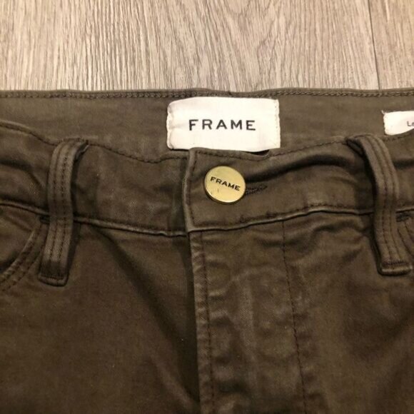 FRAME Le High Skinny Coated Military High Waist Size 25 - Picture 5 of 8